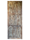 Vintage Limewash Carved Doors Sliding Door Artistic Barn Door 96x36