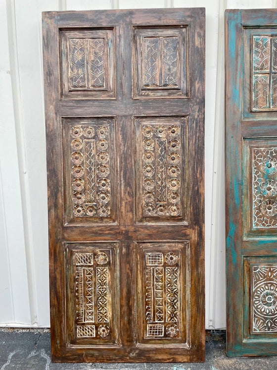 French Carved Wood Doors Vintage Farmhouse Bedroom Sliding Door 80x36