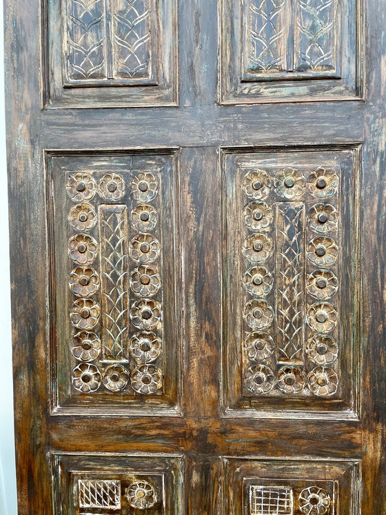 French Carved Wood Doors Vintage Farmhouse Bedroom Sliding Door 80x36