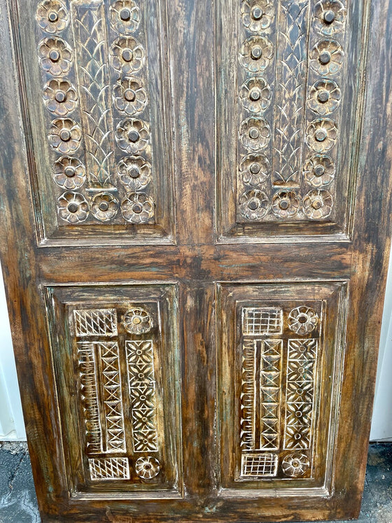 French Carved Wood Doors Vintage Farmhouse Bedroom Sliding Door 80x36