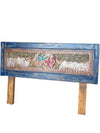 Krishna Carved Headboard, Vintage Indian Carving King Headboard