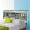 Antique Blue Door Headboard Vintage Door King Headboard