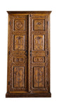 Vintage Armoire Ornate Wardrobe Cabinet Antique Anglo-Indian Armoire 82x41