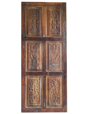 Carved Wood Sliding Barn Door French Carved Rustic Modern Door 84x36