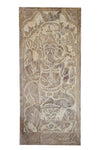 Blessing Ganesha Carved Wood Wall Decor Sliding Barn Door, 83x36