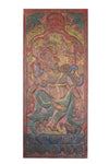 Vintage Door Panel Carved Wall Art Ganesha Hindu Carving Sliding Barn Door 83x36