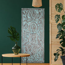  Seated Budha Sliding Barn Door Bluewash Buddha Custom Art 83X36