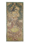 Dancing Krishna Indian Carved Wood Door Sliding Door, 83X36