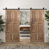 Carved Wood Sliding Barn Door Bedroom Double Doors 80x36