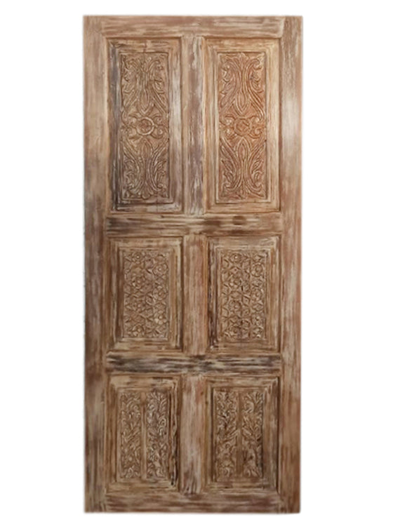 Carved Wood Sliding Barn Door Bedroom Double Doors 80x36