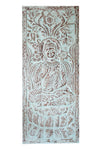 Serene Buddha Carved Barn door, Sliding Barn Door, 83x36