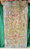 Dancing Nritya Ganesha Carved Wooden Door HandCarved Indian Wall Art 84X41