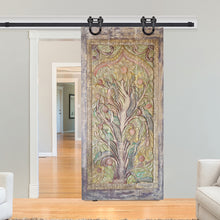  Tree of Life Decorative Sliding Barn Door Nature Carved Wall Art 84x41