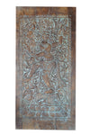 Hand-Carved Wood Wall Art Shiva Nataraja Sliding Barn Door 84x41