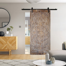  Sitting Ganesha On Lotus Vintage Barn door, Sliding Door 96