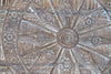 Vintage Artisan-Carved Sun Temple Headboard Wood Wall Sculpture 72