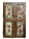 Antique Indian window, Carved Window Shutter Wall Decor 26x44