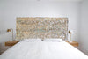 Pearl Accents Lotus Carved Sliding Barn Door Vintage Door King Headboard 80