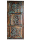 Lotus Carved Wood Door w/ Copper Nail Studs Sliding Barn Door 7'x3'