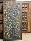 Floral Carved Wood Sliding Barndoor Bodhi Tree of Life Carved Door Wall Art 84x40