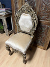 Antique French Carved Wood Chairs Pair of Vintage Chairs