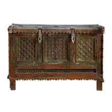  Antique Damchiya Carved Dowry Chest Vintage Accent Bar Table Console 52