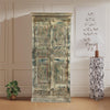 Antiqued Solid Wood Armoire Distressed Patina Rustic Wardrobe 81