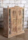 Antique Armoire Vintage Colonial Style Carved Cabinet Wardrobe 45