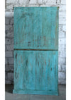 Antique Armoire Blue Floral Carved Farmhouse Cabinet Wardrobe 80