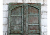 Antique Teak Doors from India Rustic Wood Blue Exterior Double Doors 81