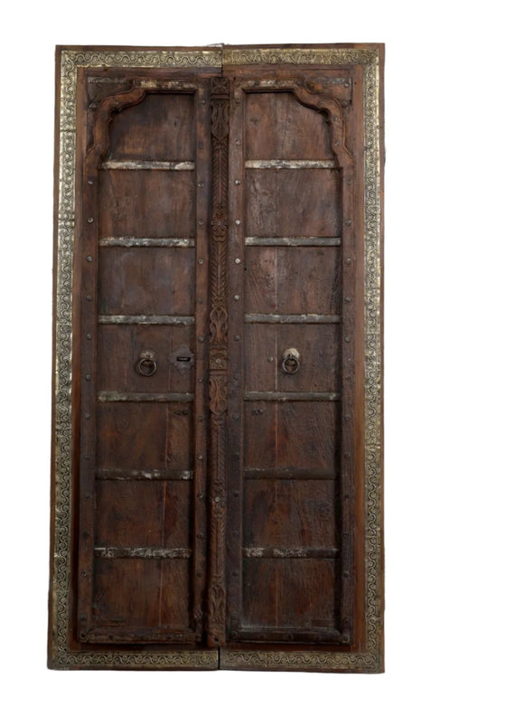 Antique Spanish Teak Double Door Exterior Barn Doors 81