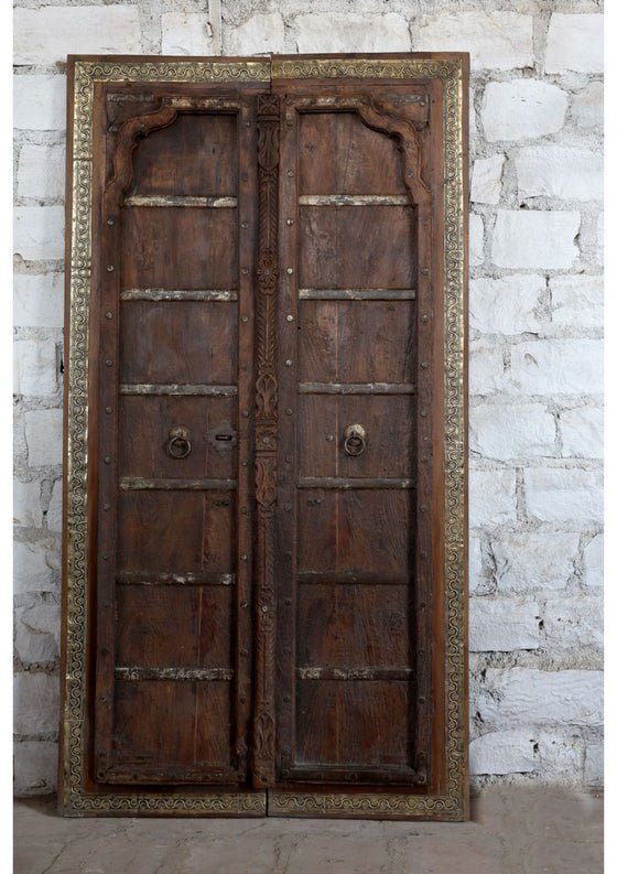 Antique Spanish Teak Double Door Exterior Barn Doors 81