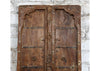 Rustic Brown Whitewash Antique Teak Wood Exterior Haveli Doors Heavy Old Doors 84