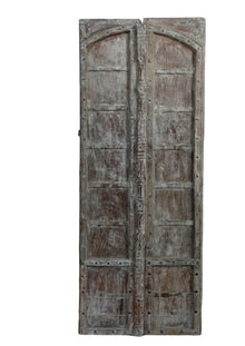  Antique Exterior Door Double Barn Doors Rustic Whitewash Wooden Patio Doors 82