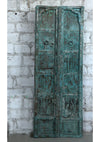 Rustic Antique Teak Wood Exterior Haveli Doors Blue wash Heavy Old Indian Doors 82