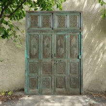  Antique Carved Door Indo French Vintage Teak Double Hinged Doors 98x69