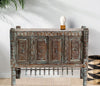 Antique Indian Storage Chest Blue Damchiya Console Cabinet 45