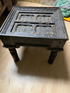 Antique Hand Carved Table Black Accent Wooden Tea Table