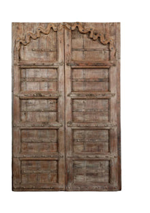  Antique Arched Door Farmhouse Entry Doors Exterior Carved Wooden Double Door 82