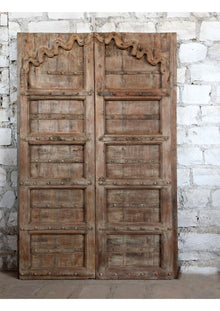  Antique Arched Door Farmhouse Entry Doors Exterior Carved Wooden Double Door 82