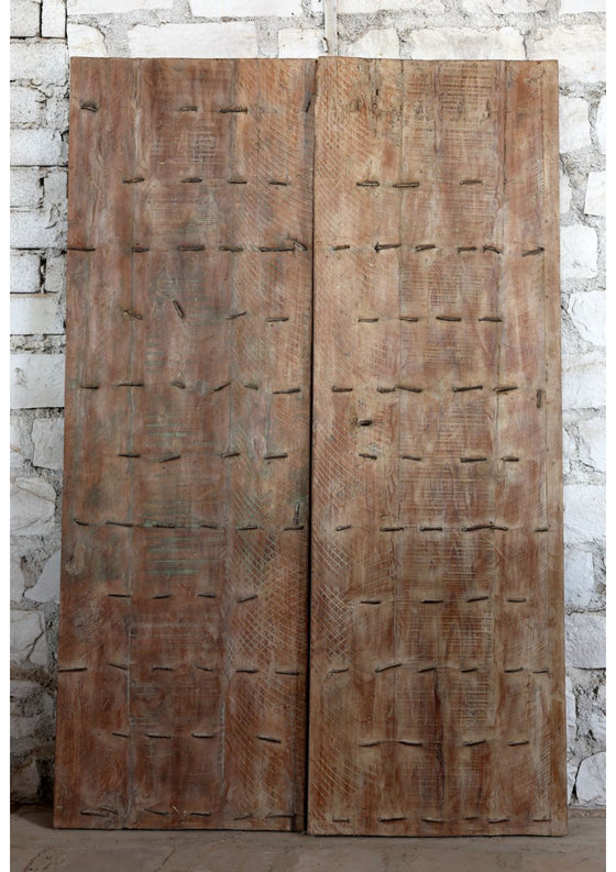 Antique Arched Door Farmhouse Entry Doors Exterior Carved Wooden Double Door 82