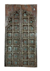 Vintage Rustic Blue Antique Doors Carved Wood Farmhouse Doors