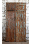 Vintage Rustic Blue Antique Doors Carved Wood Farmhouse Doors 81