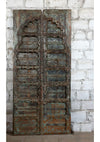 Antique Indo Spanish Door Scallop Arch Teak Exterior Double Doors 85