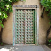 Antique India Heritage Door Vintage Green Garden Sanctuary Door 85