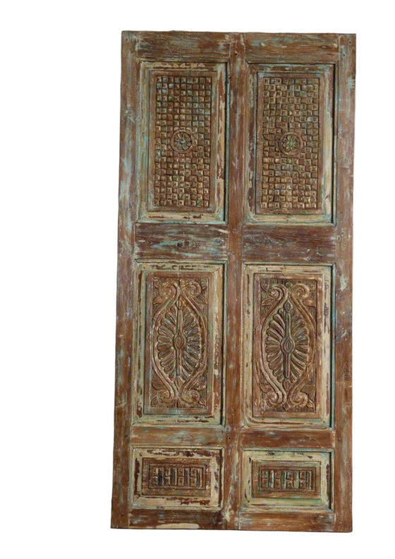 Antique Carved Wood Door Interior Sliding Carved Door Teak Door French Style Panel 80x38