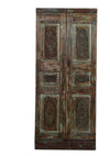 Antique Carved Wood Sliding Barndoor Carved Double Doors 80x35