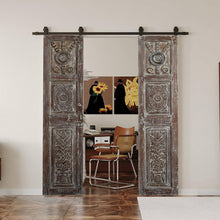  Farmhouse interior Door Carved Wood Door Sliding Barndoor Spanish Style 80x38