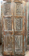 Antique Arched Carved Door Panel Closet Pantry Doors Wall Decor 80x32