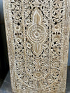 Floral Lattice Carved Door Panel Vintage Sandwash Sliding Room Divider 80